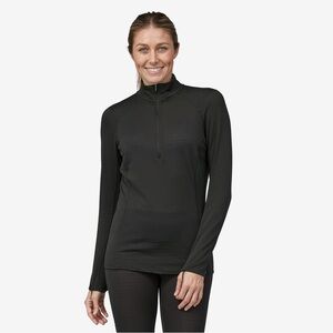 Patagonia Black Long Sleeve Baselayer Capilene Quarter Zip Top